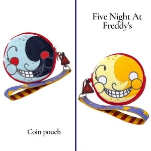 Bioworld Five Nights at Freddy's Coin Pouch - Red, Blue, Yellow